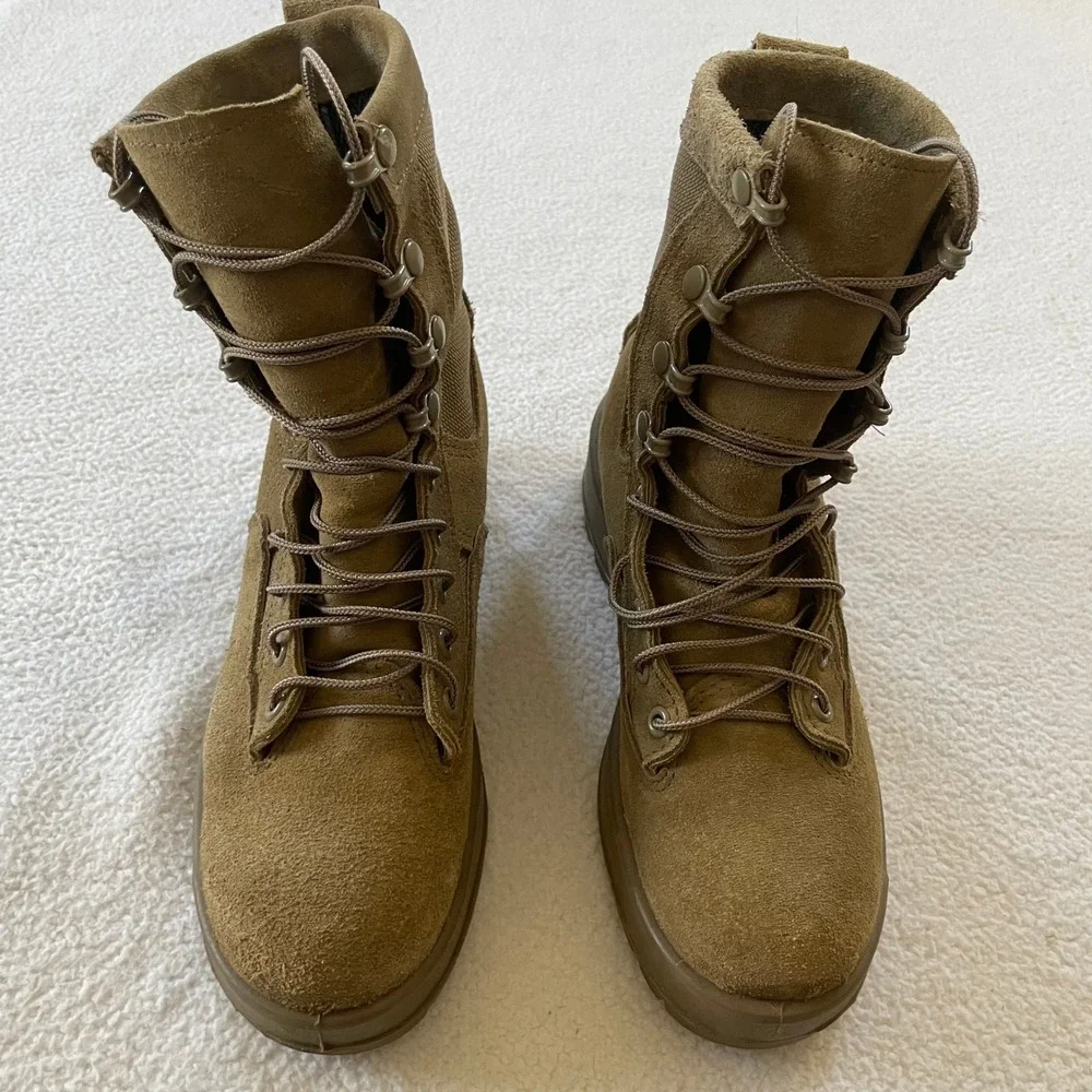 Altama Combat Boots‎ Mens 5R Tan Suede Vibram Military Flight SPE1C1